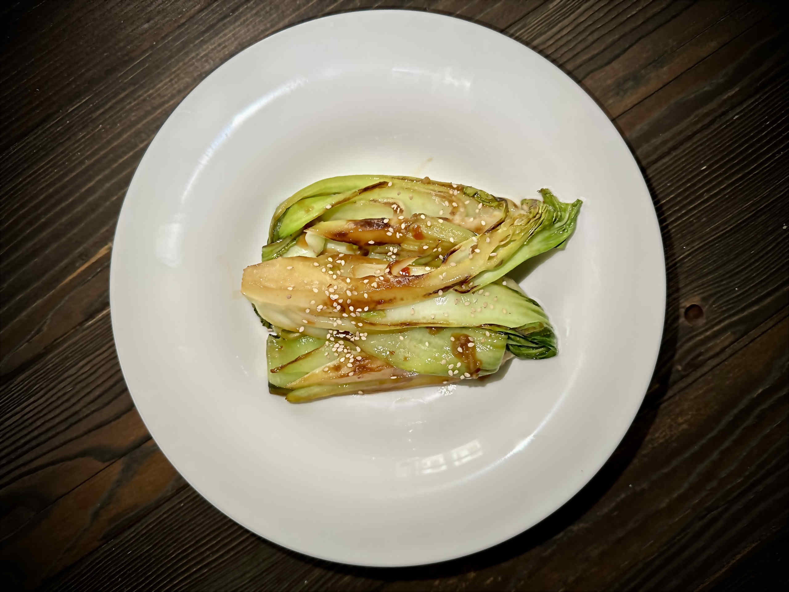 Pak Choi in spicy marinade