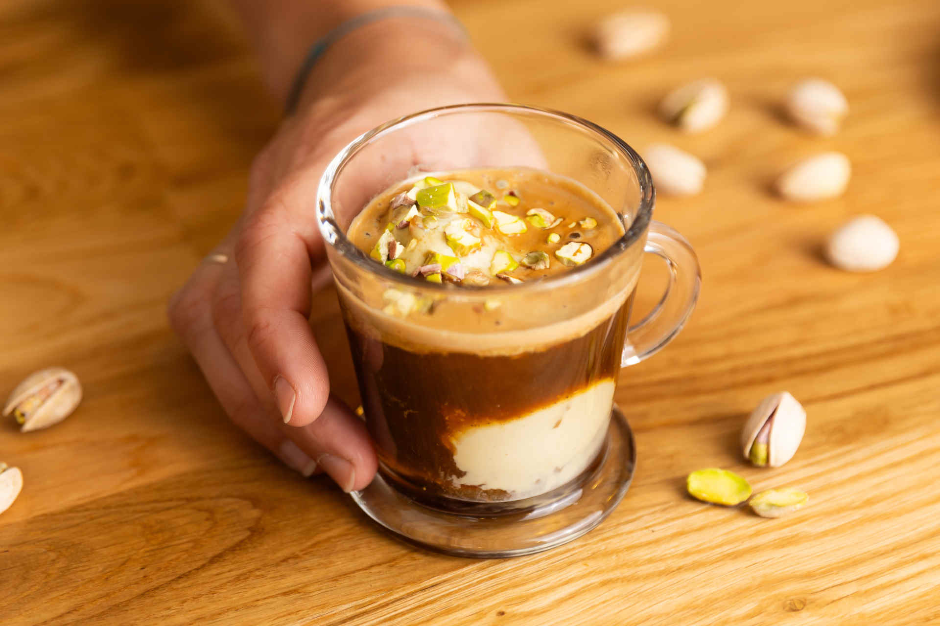 Creamy summer dessert with an espresso twist: Affogato Royal