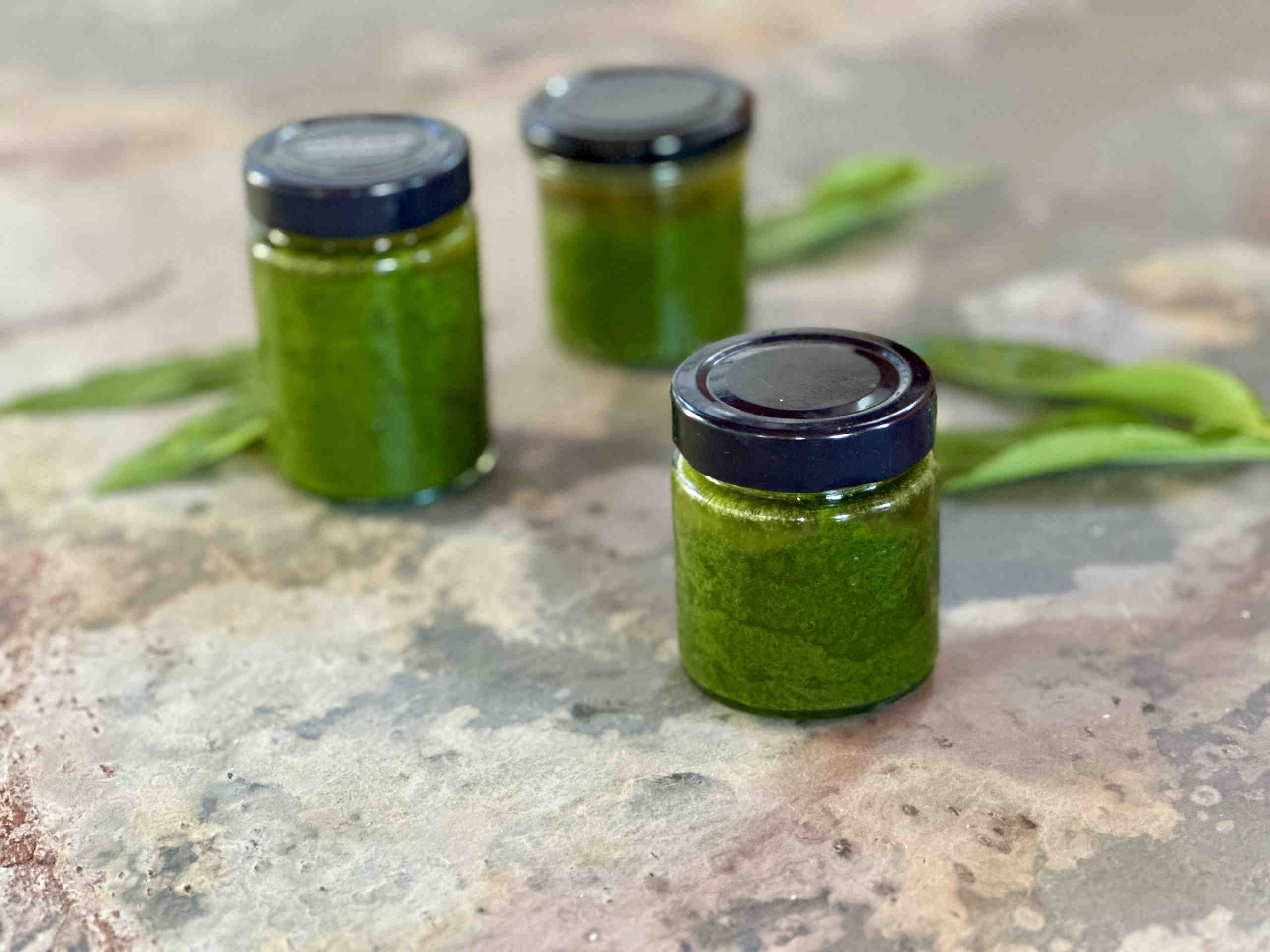 Preserving wild garlic