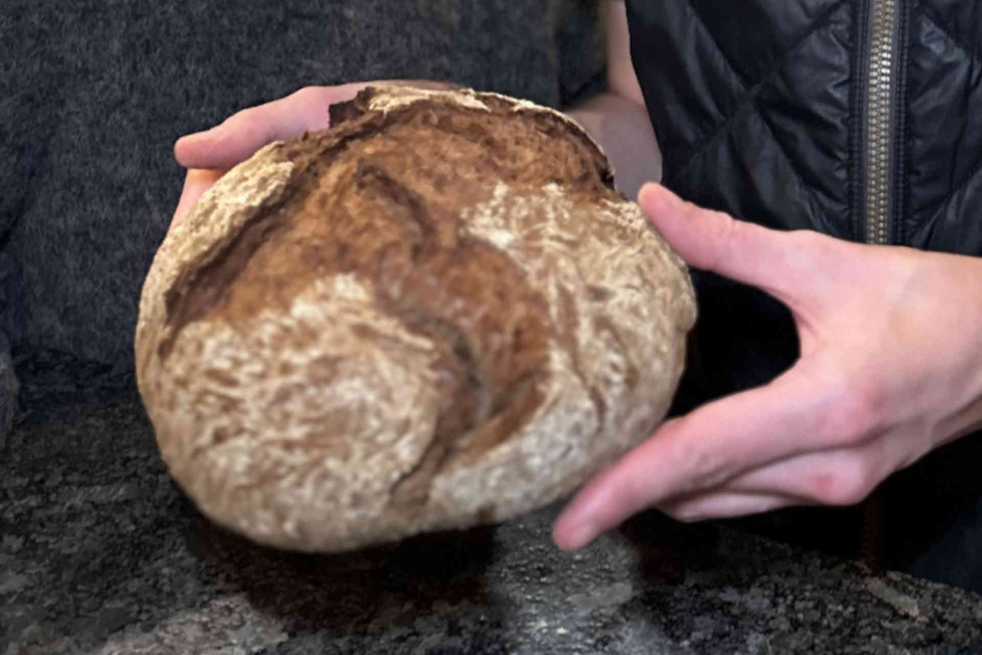 Sauerteigbrot mit Altbrot und Gewürzen – Bild 2