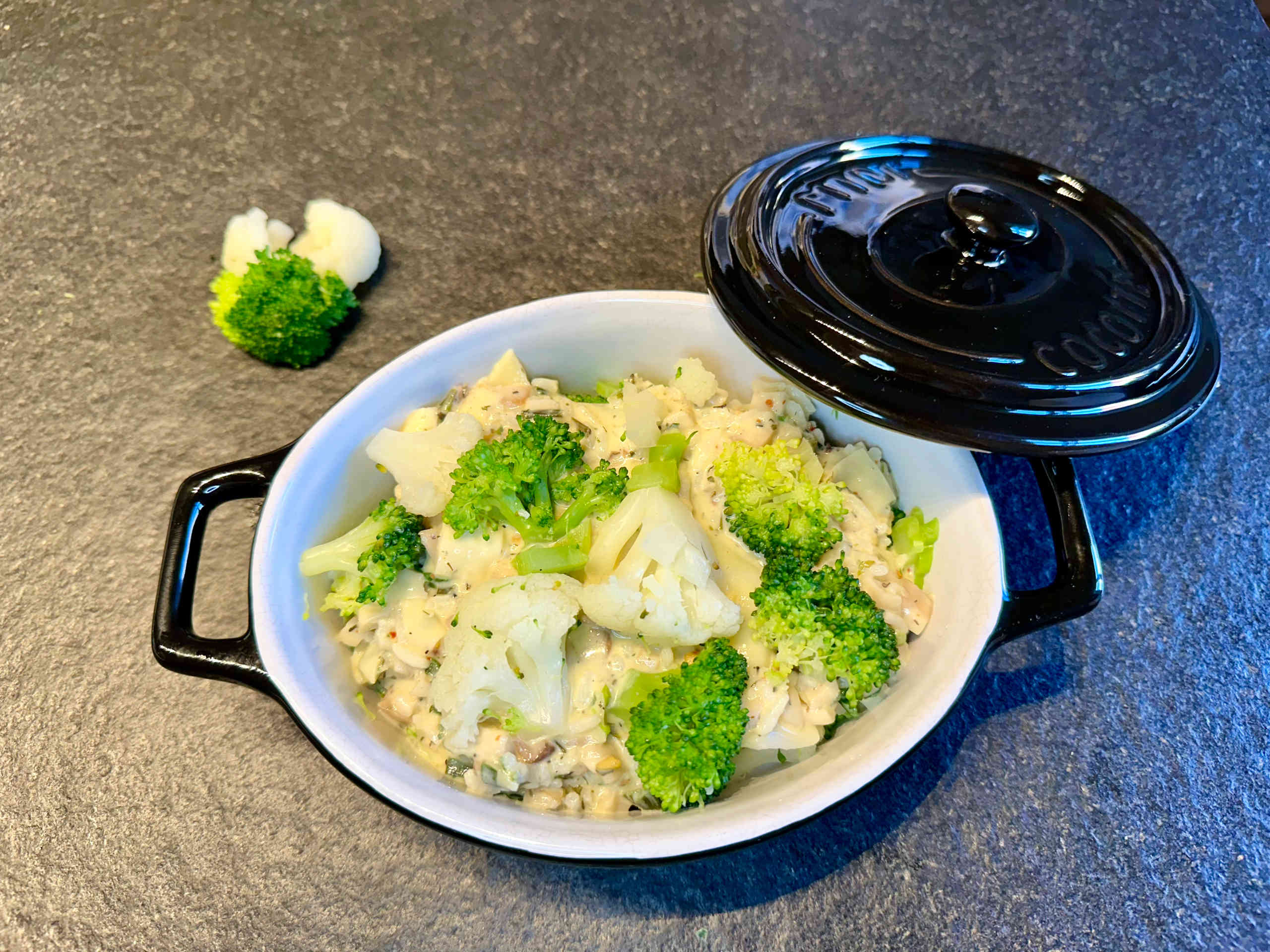 Broccoli-Cauliflower Casserole with King Oyster Mushrooms – image 1