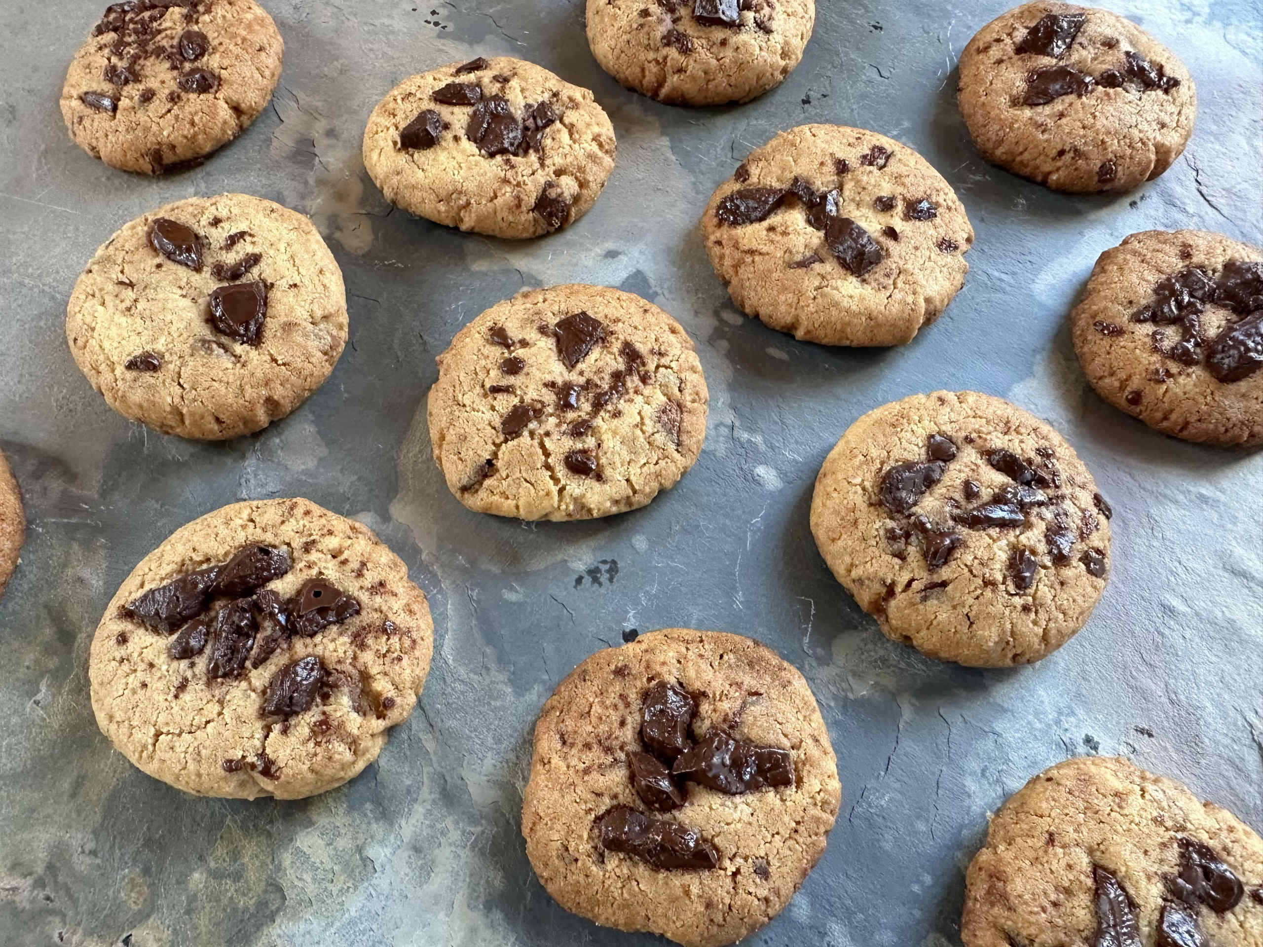 Peanut butter biscuits with chocolate